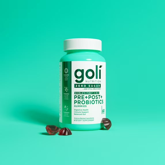 Goli Nutrition Gomitas prebióticas y probióticas sin azúcar de 60 unidades