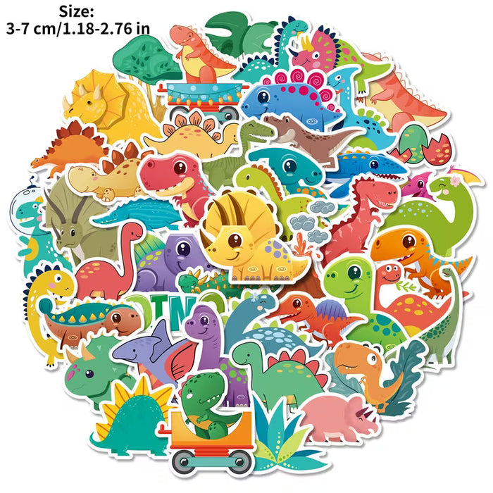 Paquete de 50 pegatinas de grafiti de la serie de dinosaurios aleatorios