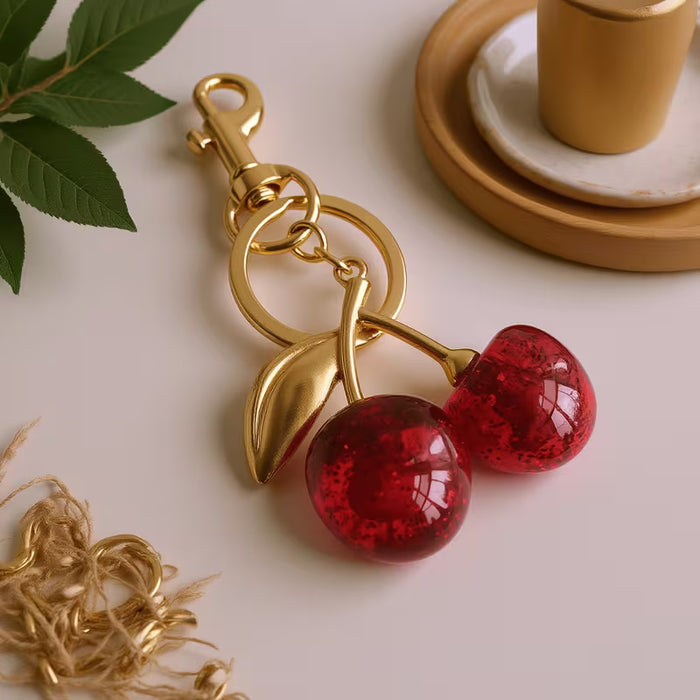 Llavero Vintage de Cereza/Colgante para Llaves, Accesorio Creativo