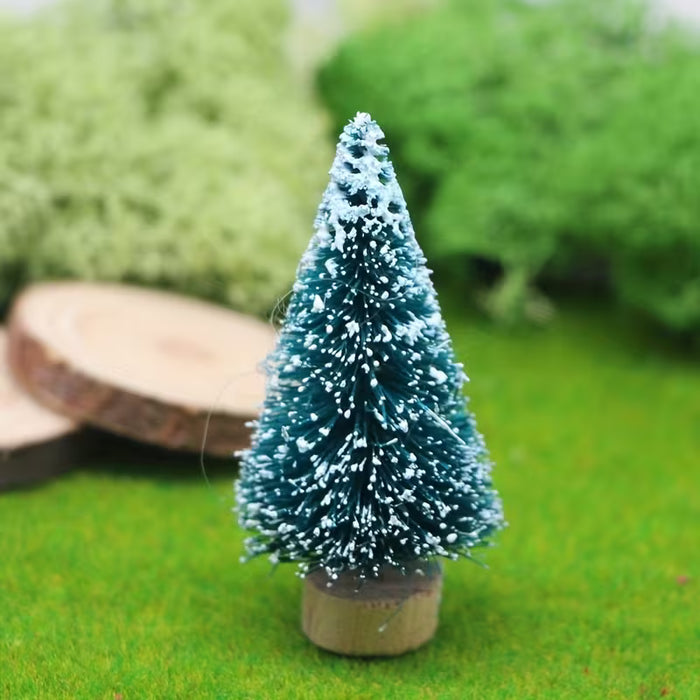 5pcs Árbol de Navidad Artificial Clásico Mini de Sisal con Escarcha