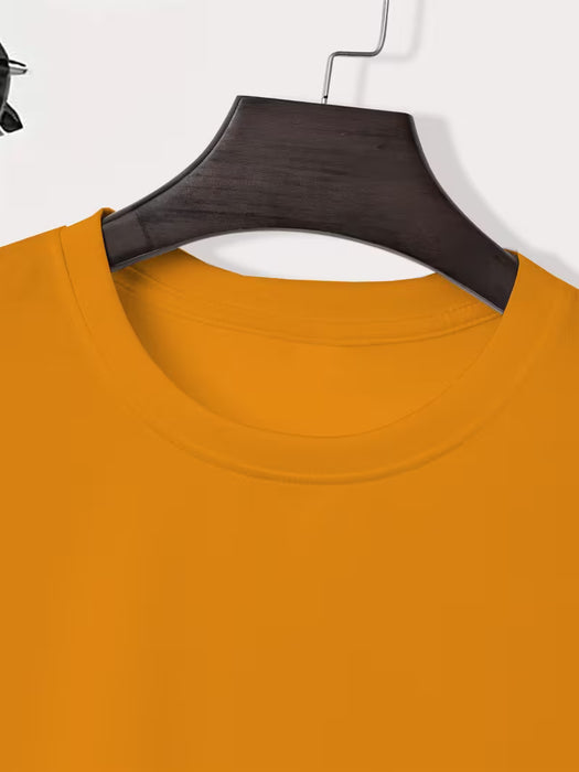 Camiseta de Algodón con Estampado "WHATEVER" De Manga Corta y Cuello Redondo