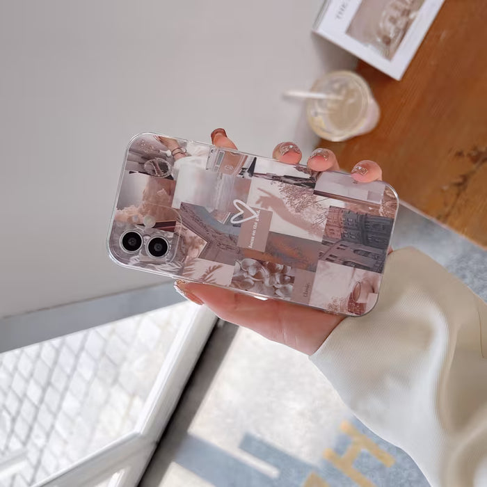 Funda para Teléfono - Una Carcasa Transparente Estilo Rompecabezas para iPhone 12 pro max