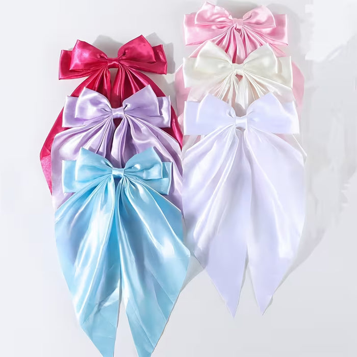 Set de 5pcs para el cabello de satén de colores aleatorios estético y fácil de usar para mujer