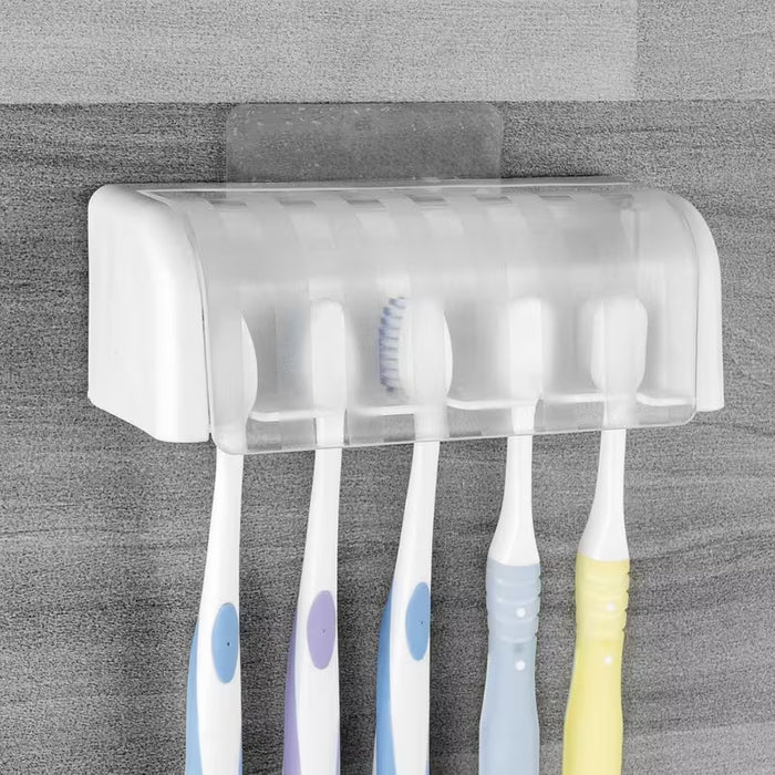 Porta Cepillos de Dientes Autoadhesivo Sin Taladro con Tapa