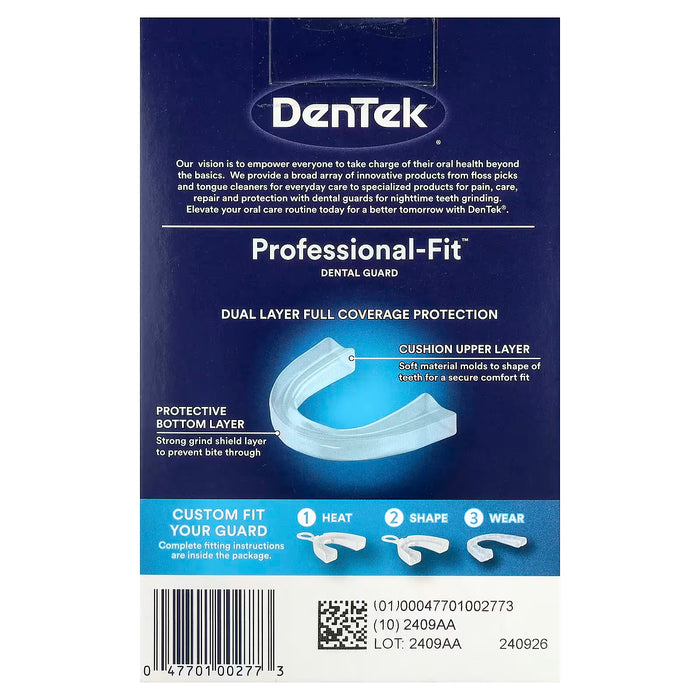 Protector dental DenTek Professional-Fit™, 1 bandeja de ajuste + 1 estuche de almacenamiento + 1 protector