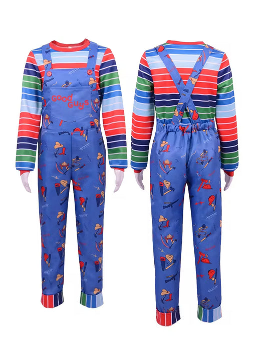 Disfraz de Cosplay de Halloween Chucky Doll, Temporada Dos, con Estampado de Cuerpo Completo