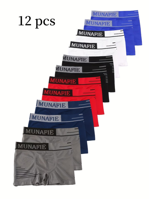 Conjunto de 12 calzoncillos sin costuras para hombre, de tela ultrafina