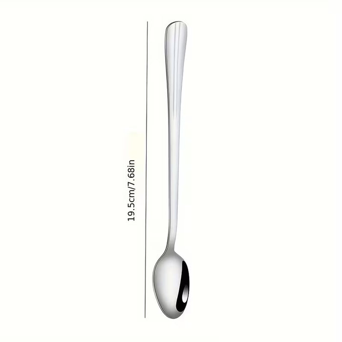 8 piezas cucharas largas de acero inoxidable elegantes