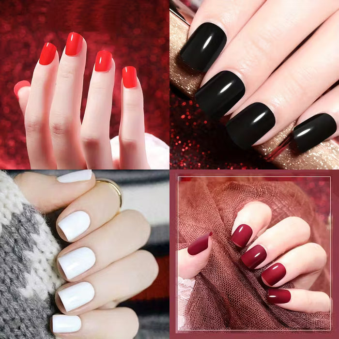 (150 piezas) de uñas cuadradas, uñas cortas, uñas postizas removibles