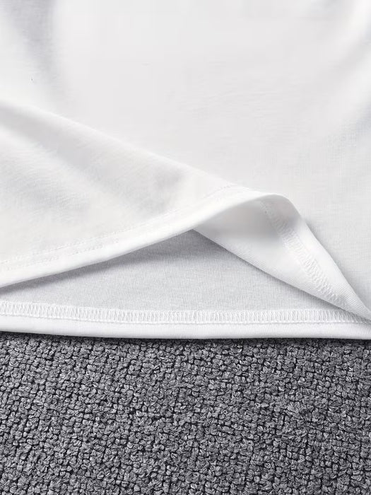 Conjunto de 2pcs camiseta versátil y un mono para actividades casuales