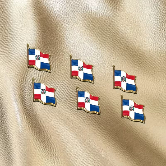 1pcs de Broche de la Bandera de la República Dominicana, unisex, para Trajes