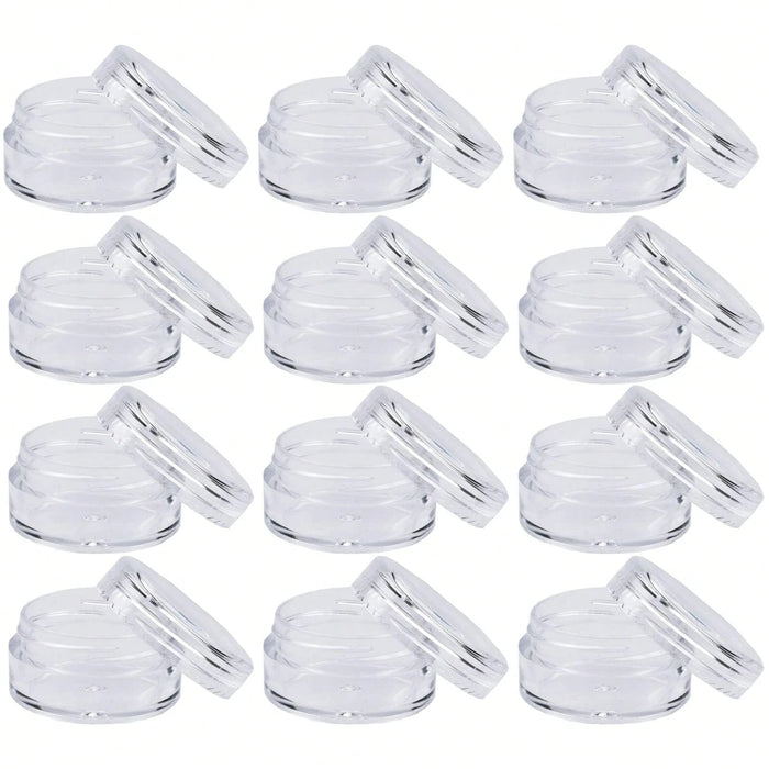 SHEIN 24pcs Tarros de cosméticos de viaje 5 ml, Contenedores de muestras de maquillaje con tapas