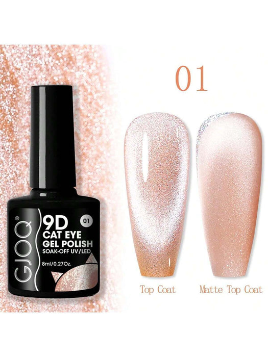 Set de 6 colores aleatorios de esmaltes de gel magnéticos efecto ojo de gato