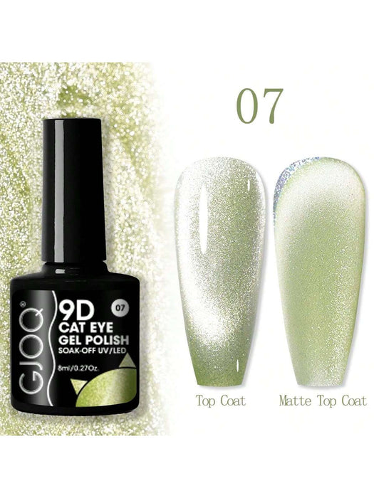 Set de 6 colores aleatorios de esmaltes de gel magnéticos efecto ojo de gato