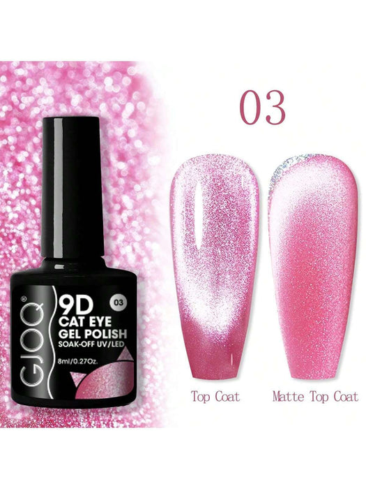 Set de 6 colores aleatorios de esmaltes de gel magnéticos efecto ojo de gato