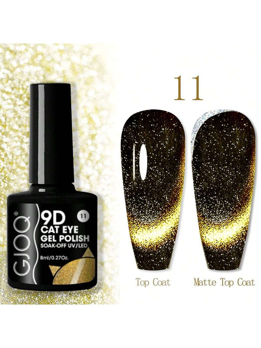 Set de 6 colores aleatorios de esmaltes de gel magnéticos efecto ojo de gato