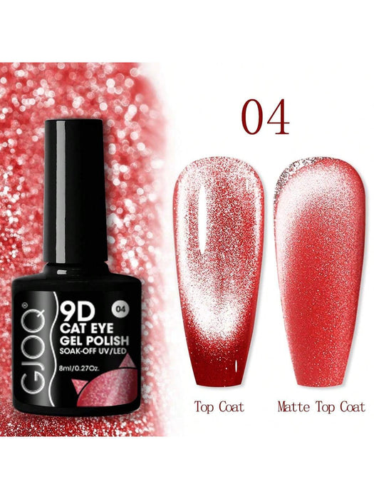 Set de 6 colores aleatorios de esmaltes de gel magnéticos efecto ojo de gato