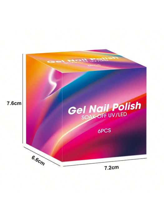 Set de 6 colores aleatorios de esmaltes de gel magnéticos efecto ojo de gato
