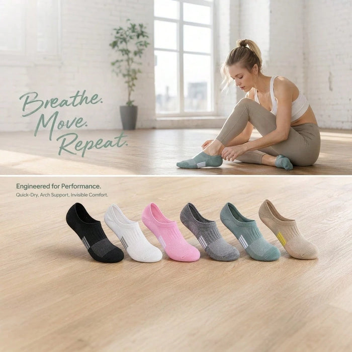 6 pares de calcetines deportivos cómodos multicolor aleatorios para mujer