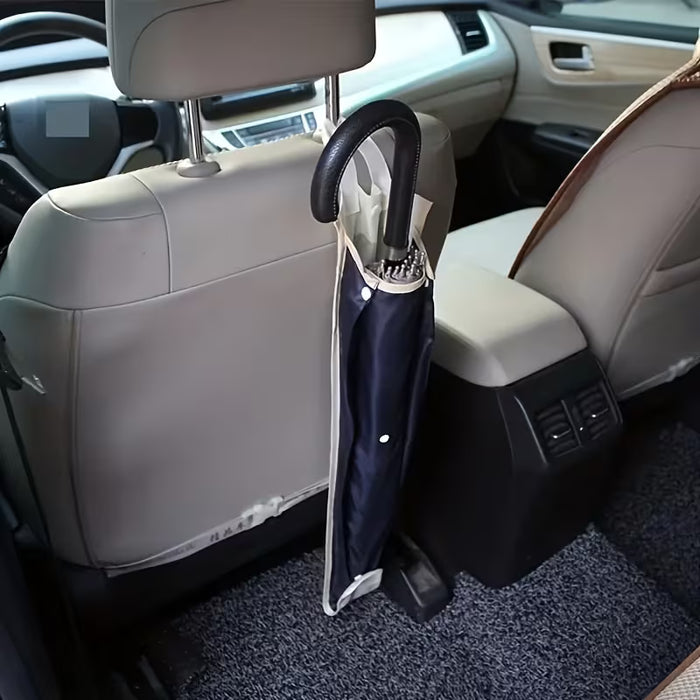 1pc Soporte para Paraguas de Asiento Trasero, Organizador Universal con Bolsa Ovalada
