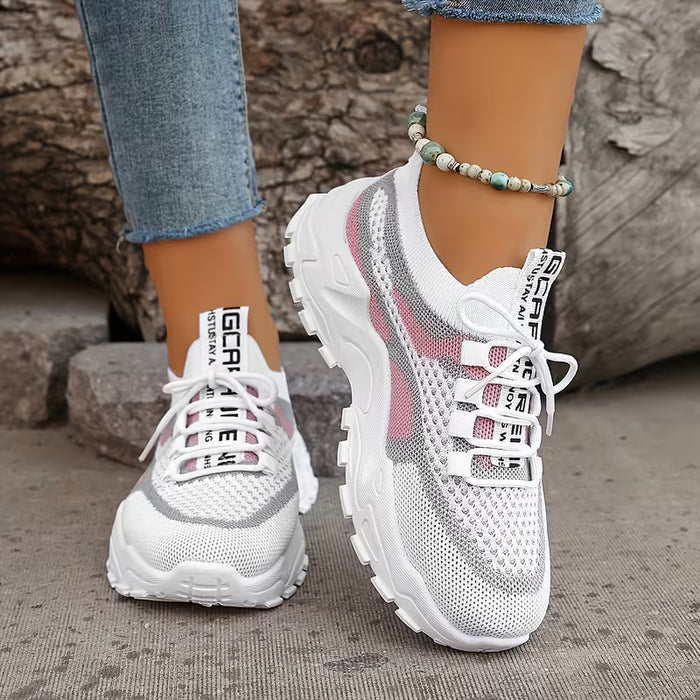 Zapatillas Bajas para Mujer en Blanco y Degradado