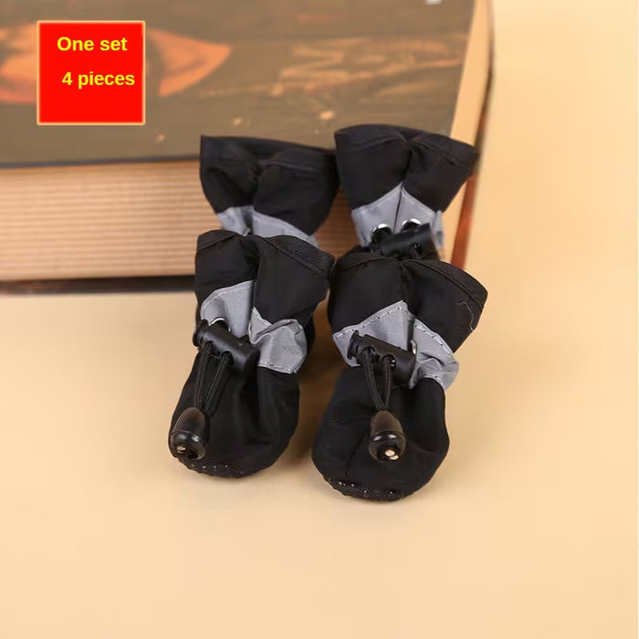 4 pares de zapatos para perros resistentes al agua para perros pequeños