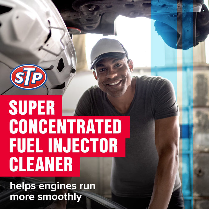 Paquete de 2 Limpiador de inyectores de combustible súper concentrado STP 5.25 oz para aditivo automotriz