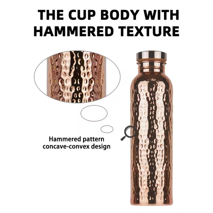 Vaso Térmico de Acero Inoxidable 304 Texturizado, Electrochapado en Cobre