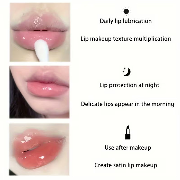 Aceite Labial con Sabor a Frutas, Aceite Labial Brillante con Tono