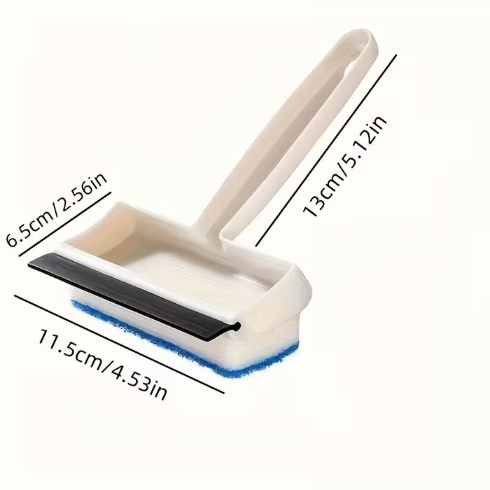 1pcs Rascador de vidrio de doble cara, Cepillo de limpieza de ventanas Dos en uno