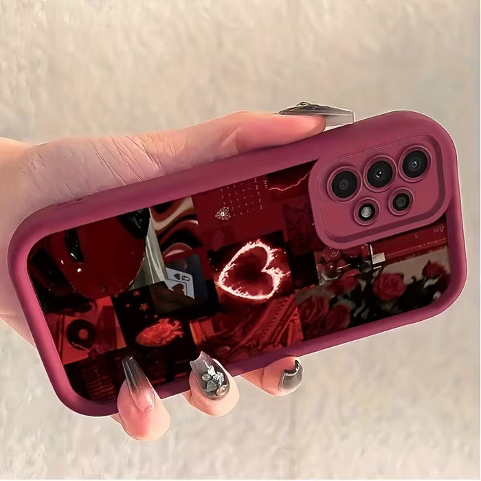 Funda para teléfono con Diseño abstracto de corazón de fuego para iphone 12