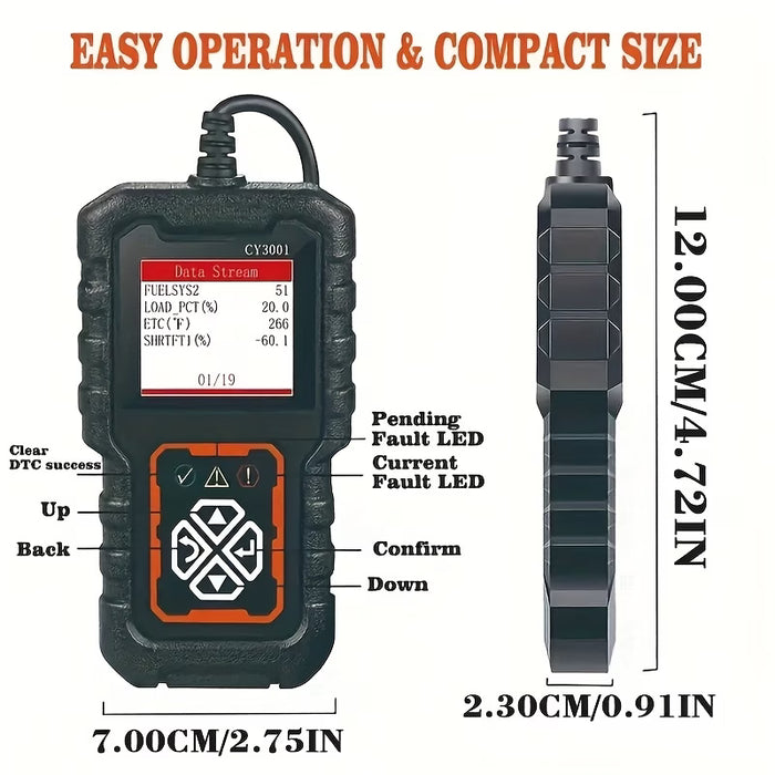 Escáner CY3001 OBD2 para escánear fallos del motor