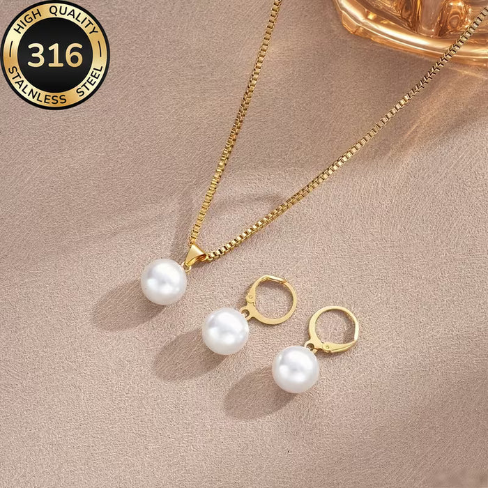 3 piezas de Joyería Falsa Bohemia Elegante para Mujeres - Collar y Aretes