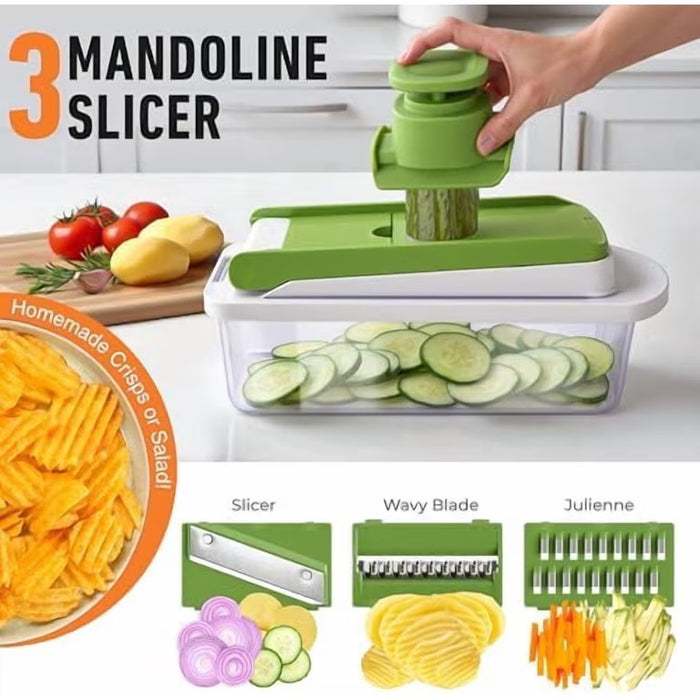 Mueller Pro-Series 10 en 1, picadora de verduras de 8 cuchillas