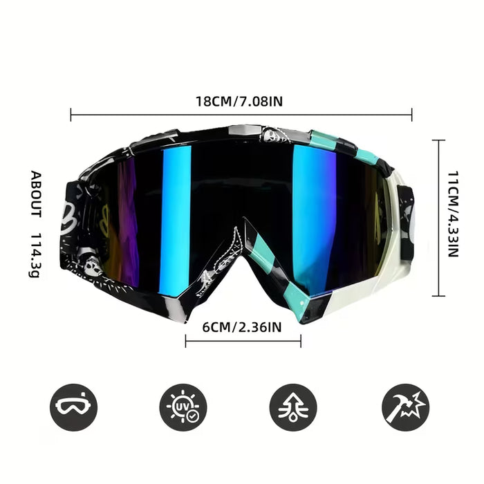Gafas de motociclista de alta rendimiento con marco de TPU, Protección contra el viento