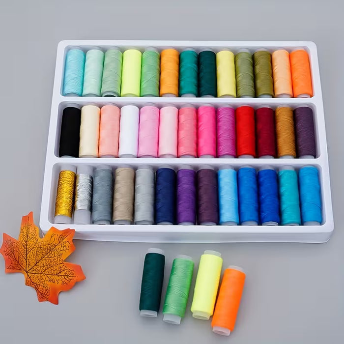 39 Colores de Hilo de Coser, Cupones de Hilos Pequeños de Poliéster