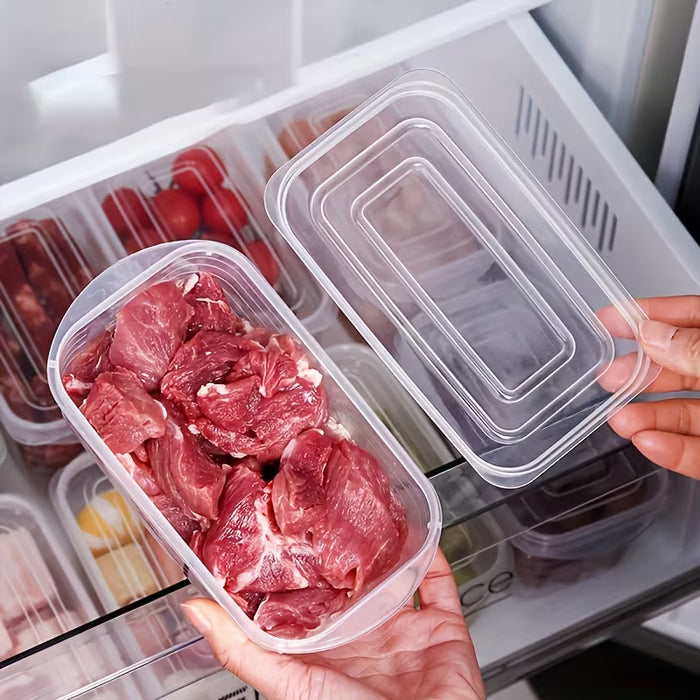 Juego de 8 recipientes para almacenamiento de alimentos con tapa abatible de 23.67 oz