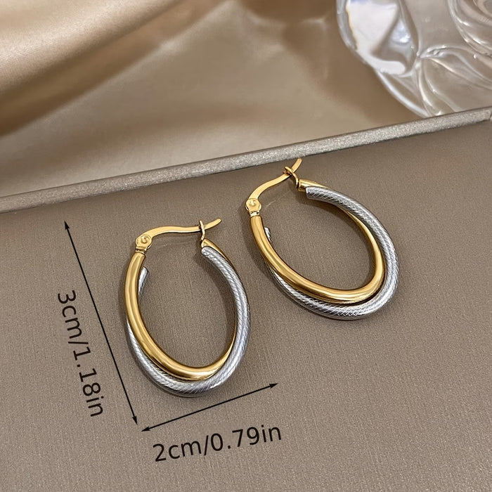 1 Par de Aretes para Mujer en Forma de U Ideales para Uso Diario