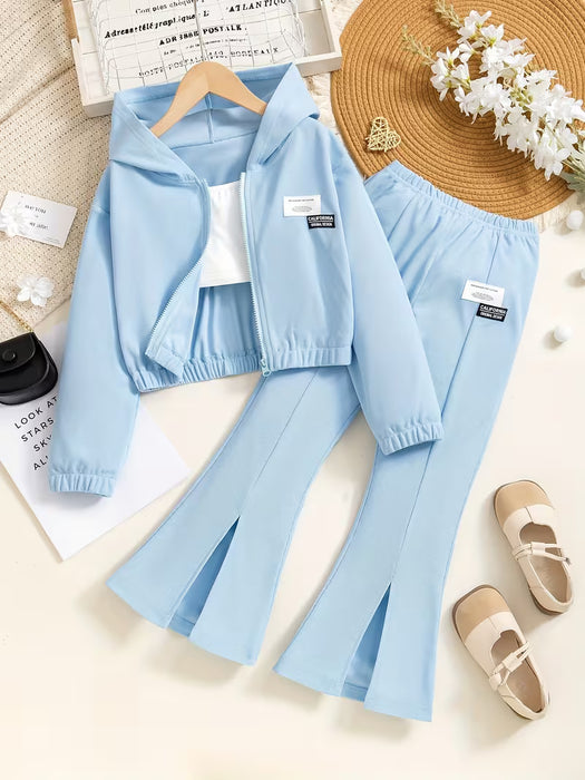 Conjunto Casual de Tres Piezas para Niñas Primavera/Verano