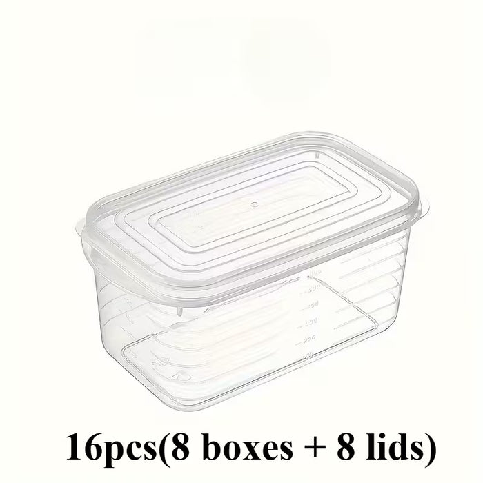 Juego de 8 recipientes para almacenamiento de alimentos con tapa abatible de 23.67 oz