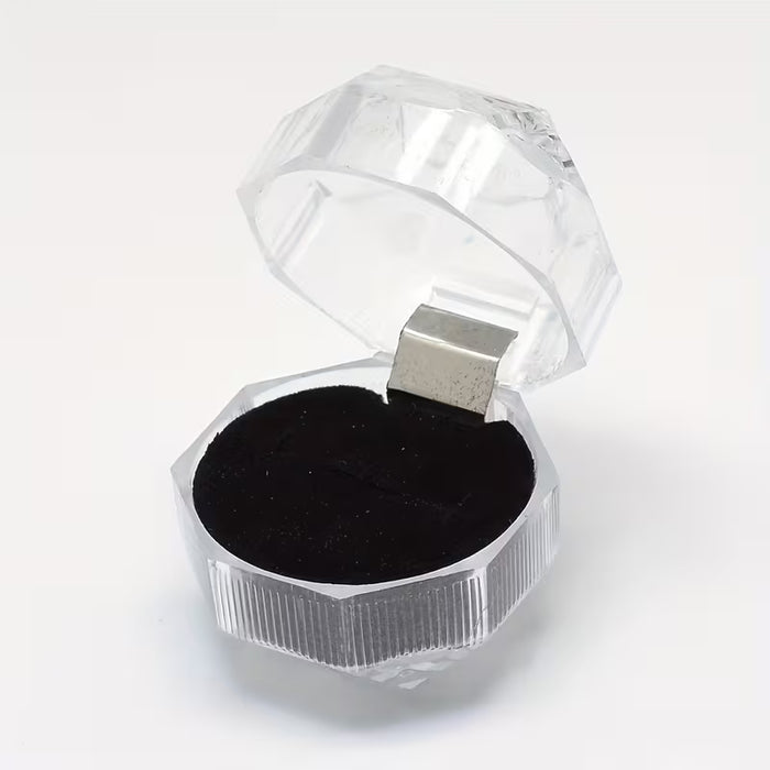 30 Cajas de Anillos de Plástico Transparente con Interior de Espuma