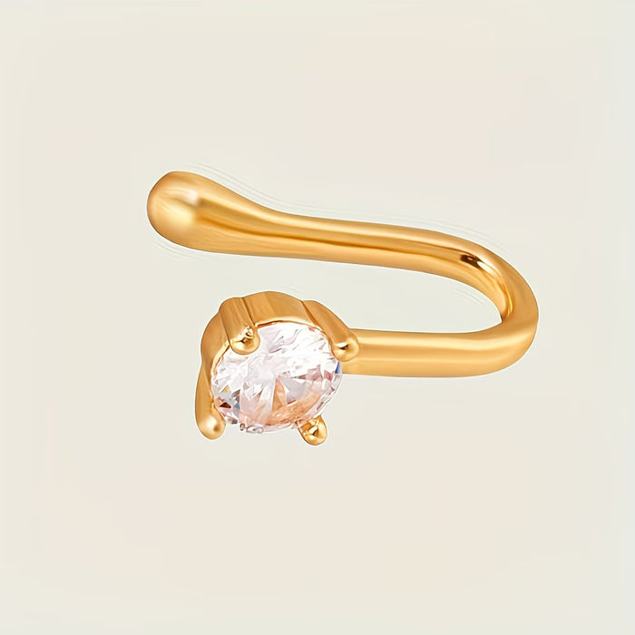 1 pieza Anillo de nariz pequeño y versátil tipo piercing falso