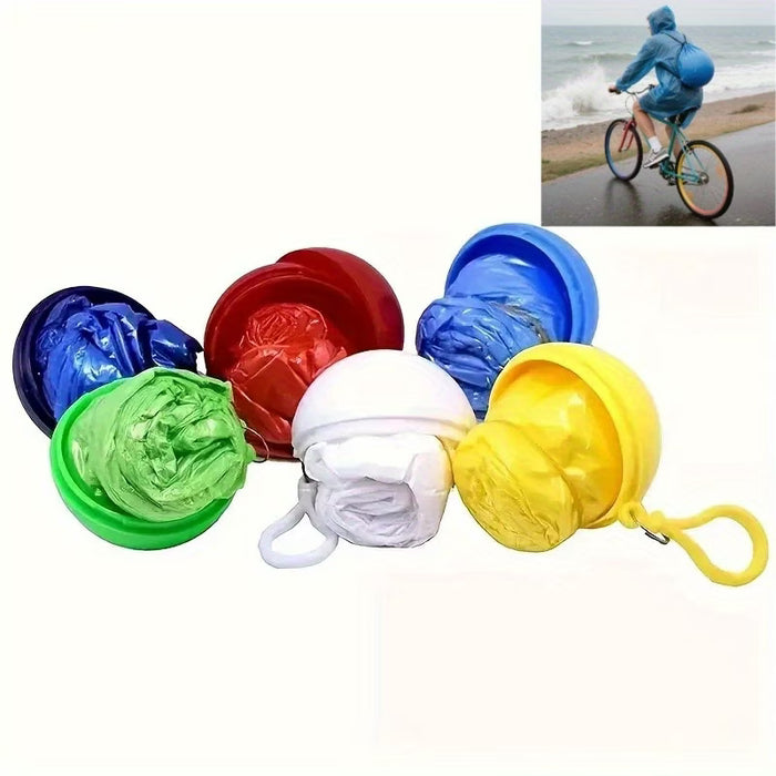 1pc Impermeable Portátil Colorido con Gancho, Material PP Ligero y Duradero