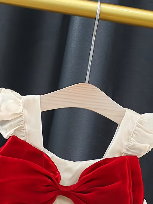Vestido de Verano para Niñas con Lazo Dulce, Sin Mangas