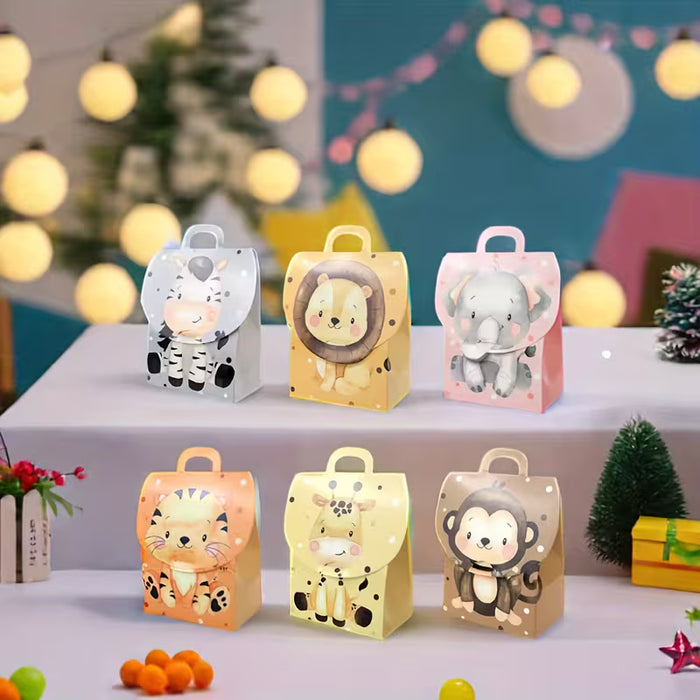 8pcs Cajas de Regalo con Animales del Safari