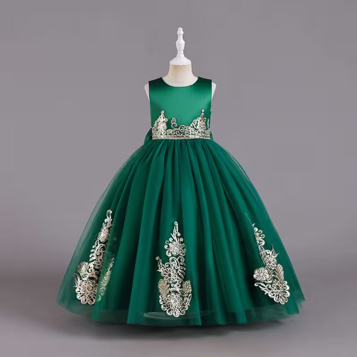 Vestido Largo para Fiesta de Princesa con Lentejuelas para Niña