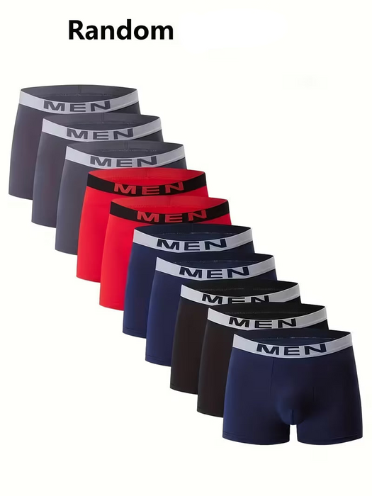 Juego de 9 bóxers tipo calzoncillos casuales para hombre, transpirables, surtidos