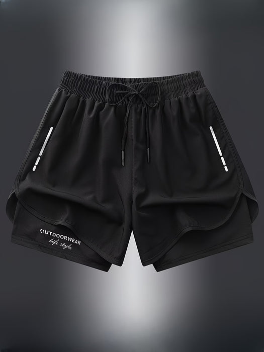 Pantalones Cortos de Mujer para Exteriores 2 en 1, Pantalones de Fitness para Correr