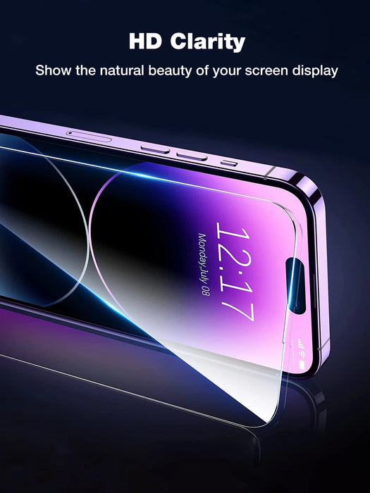 6pcs 3 protectores de pantalla de vidrio templado+3 protectores de lente de cámara para con iPhone 14 Plus