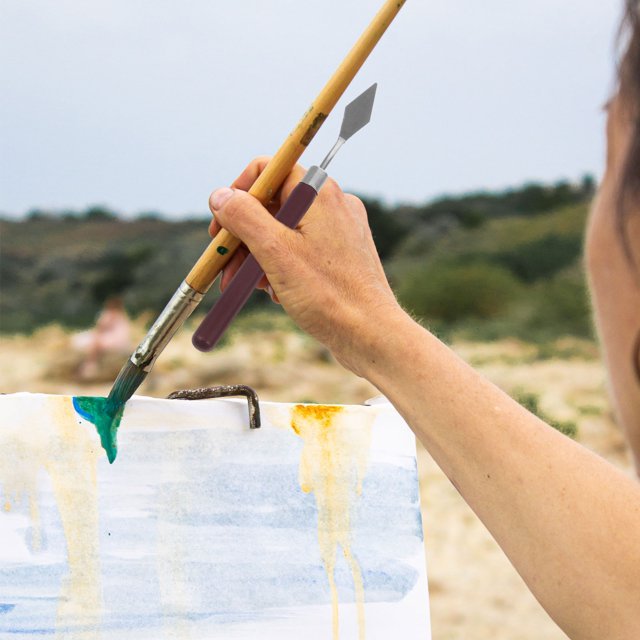 7 espátulas de madera para pintar, herramientas para mezclar pintura artística. - Quierox - Tienda Online